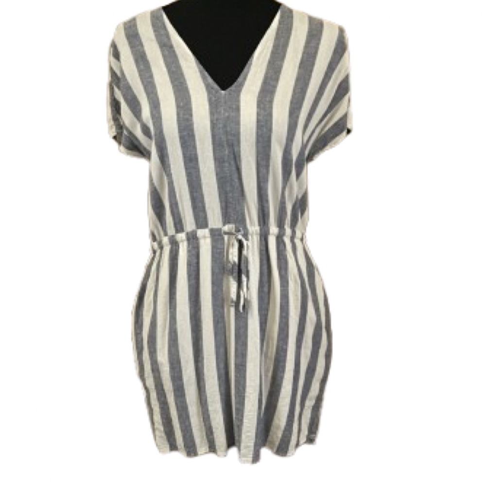 Rails Blue and White Dolman Sleeve Striped Mini Dress Size XS Neutral Minor Flaw